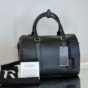 Ralph Lauren Debossed Leather Medium Kaden Satchel bag. 431883554004